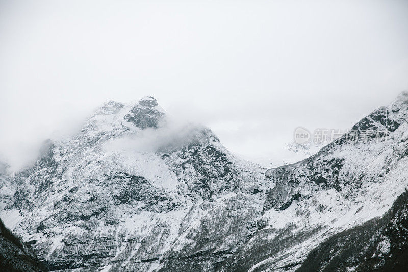 挪威冬季的n øyfjord